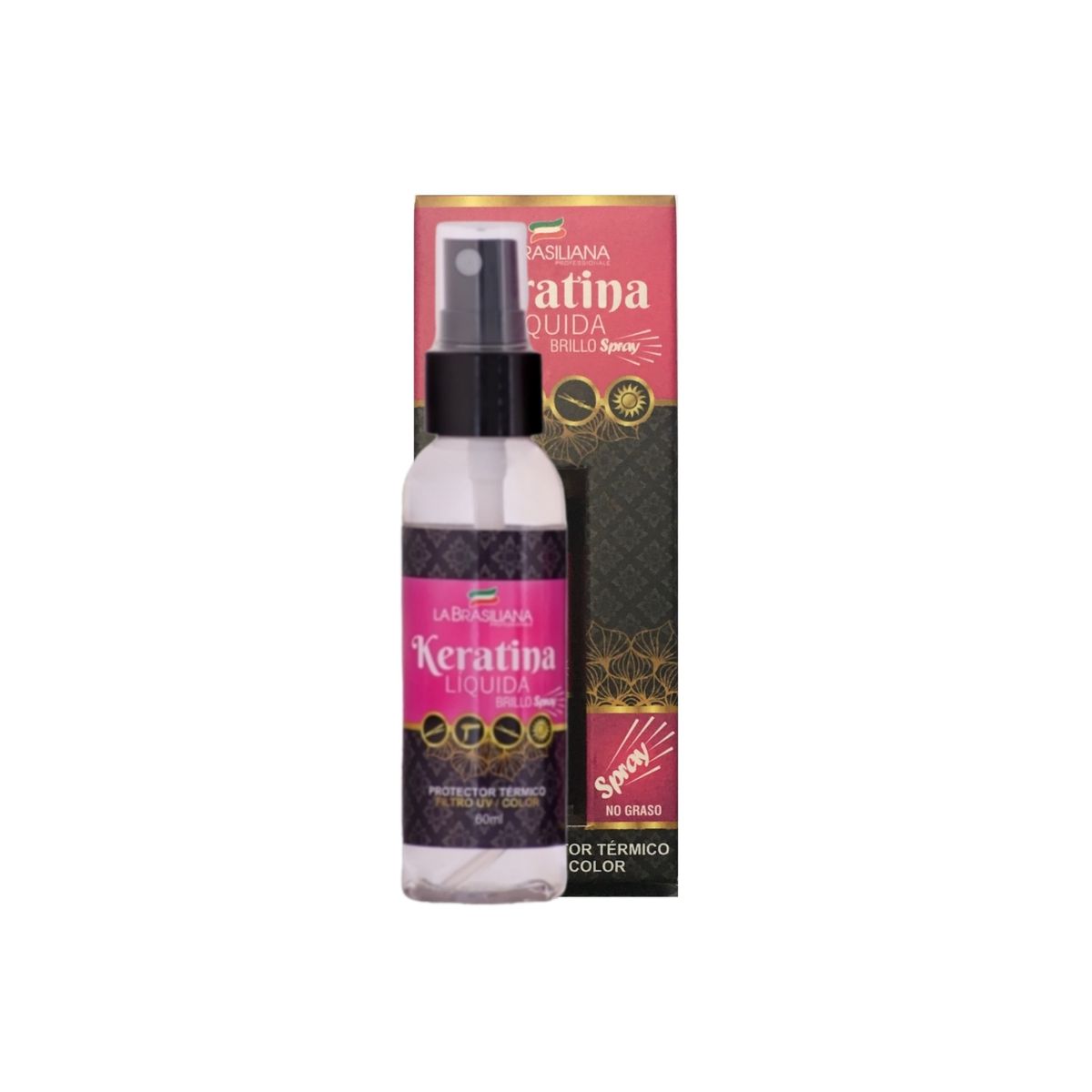 LA BRASILIANA - Protector Termico Keratina Liquida La Brasiliana 60 ml.
