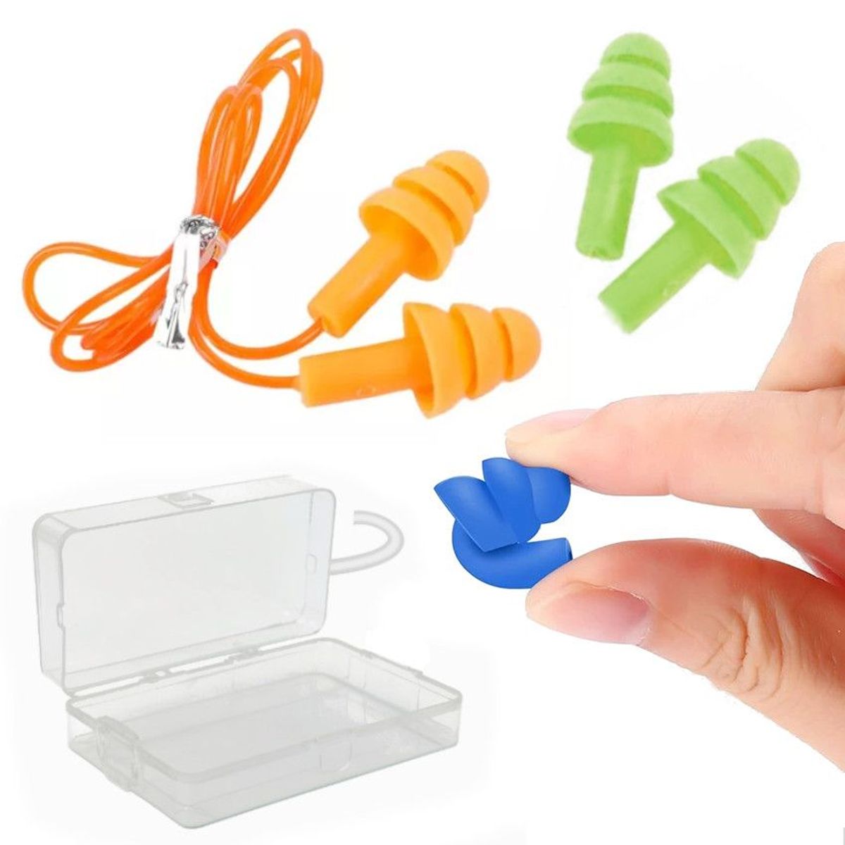 GENERICO - Protector Tapon Oido Con Case Aisla Ruido Dormir Prueba Agua