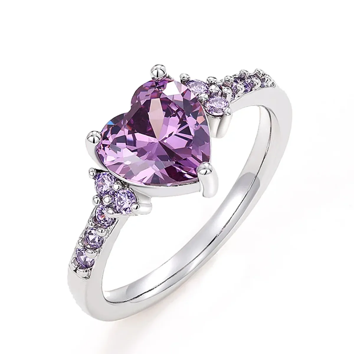 LA TIENDA 88 JOYAS Y ACCESORIOS - La Tienda 88 - Anillo De Compromiso Mujer Bañado Oro 18k - Lila