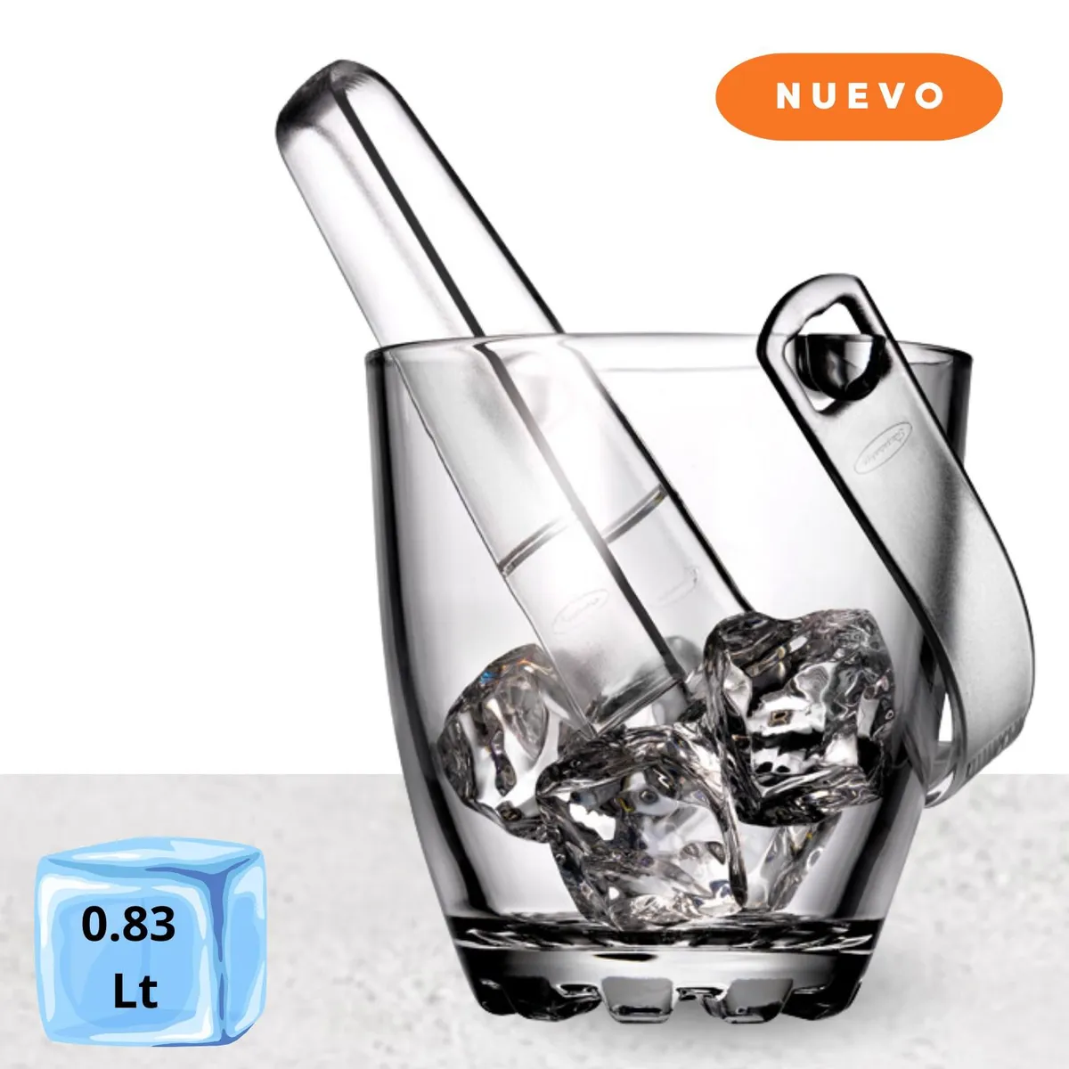 PASABAHCE - Hielera De Vidrio Con Pinza