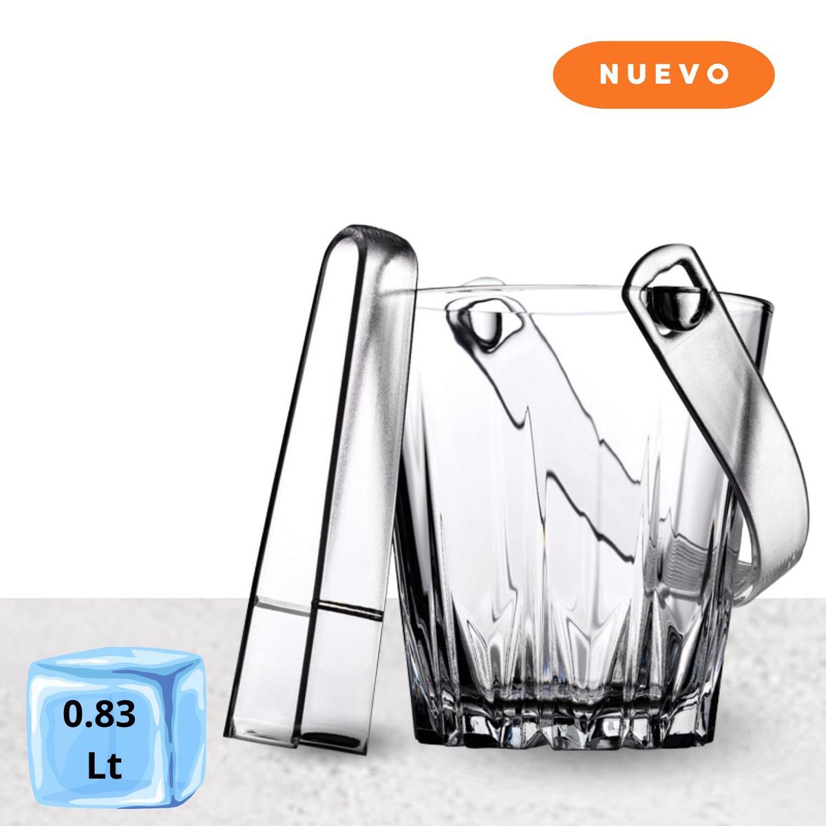 PASABAHCE - Hielera De Vidrio Con Pinza