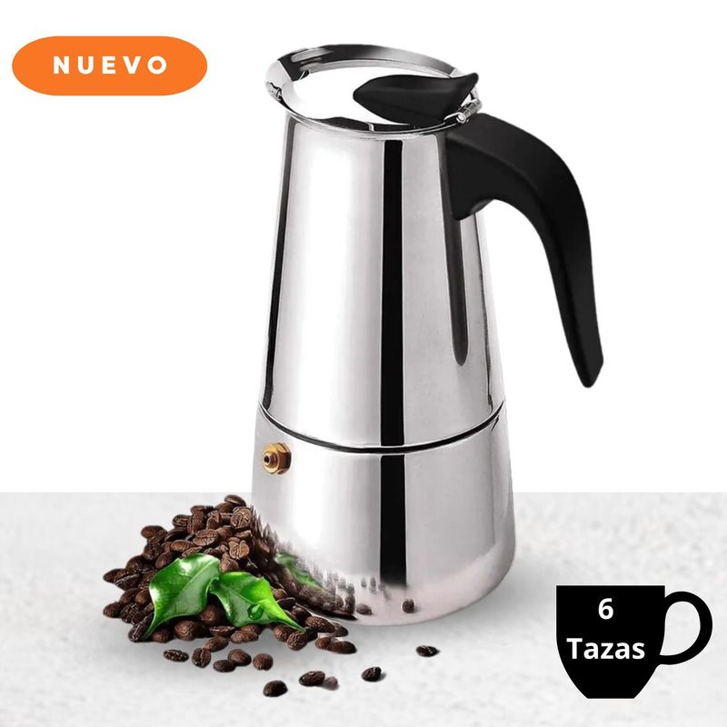 ICHIMATSU - Cafetera Italiana Moka P-6 Acero Inoxidable - Espresso Maker