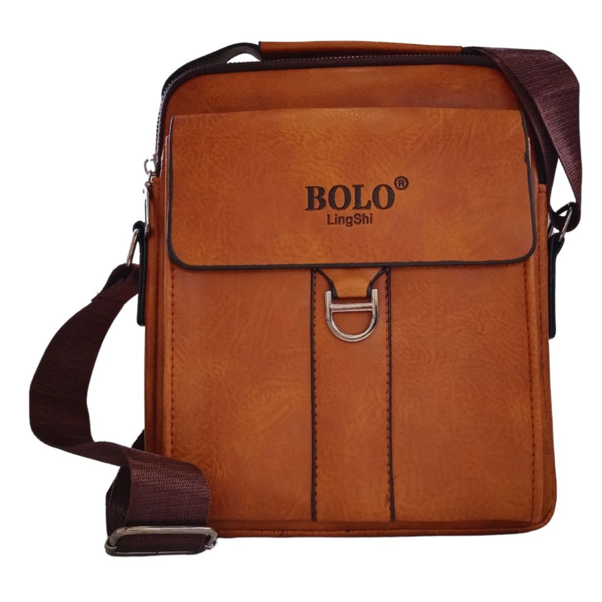 GENERICO - Morral Hombre en Cuero PU Bandolera