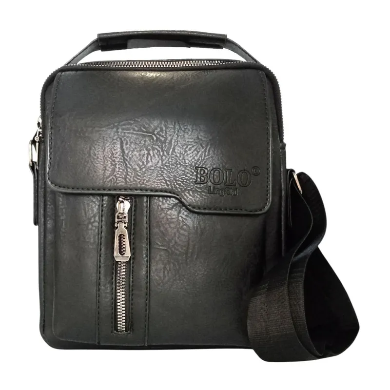 GENERICO - Morral Hombre en Cuero PU Bandolera