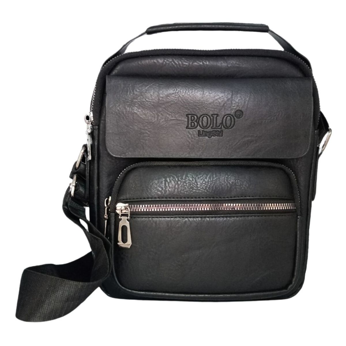 GENERICO - Morral Hombre en Cuero PU Bandolera