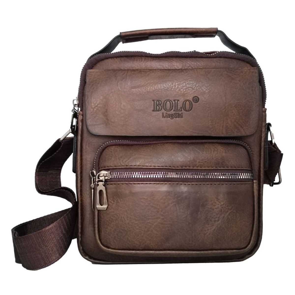 GENERICO - Morral Hombre en Cuero PU Bandolera