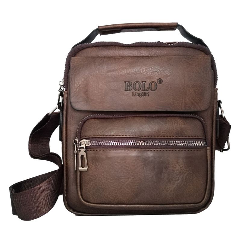 GENERICO - Morral Hombre en Cuero PU Bandolera