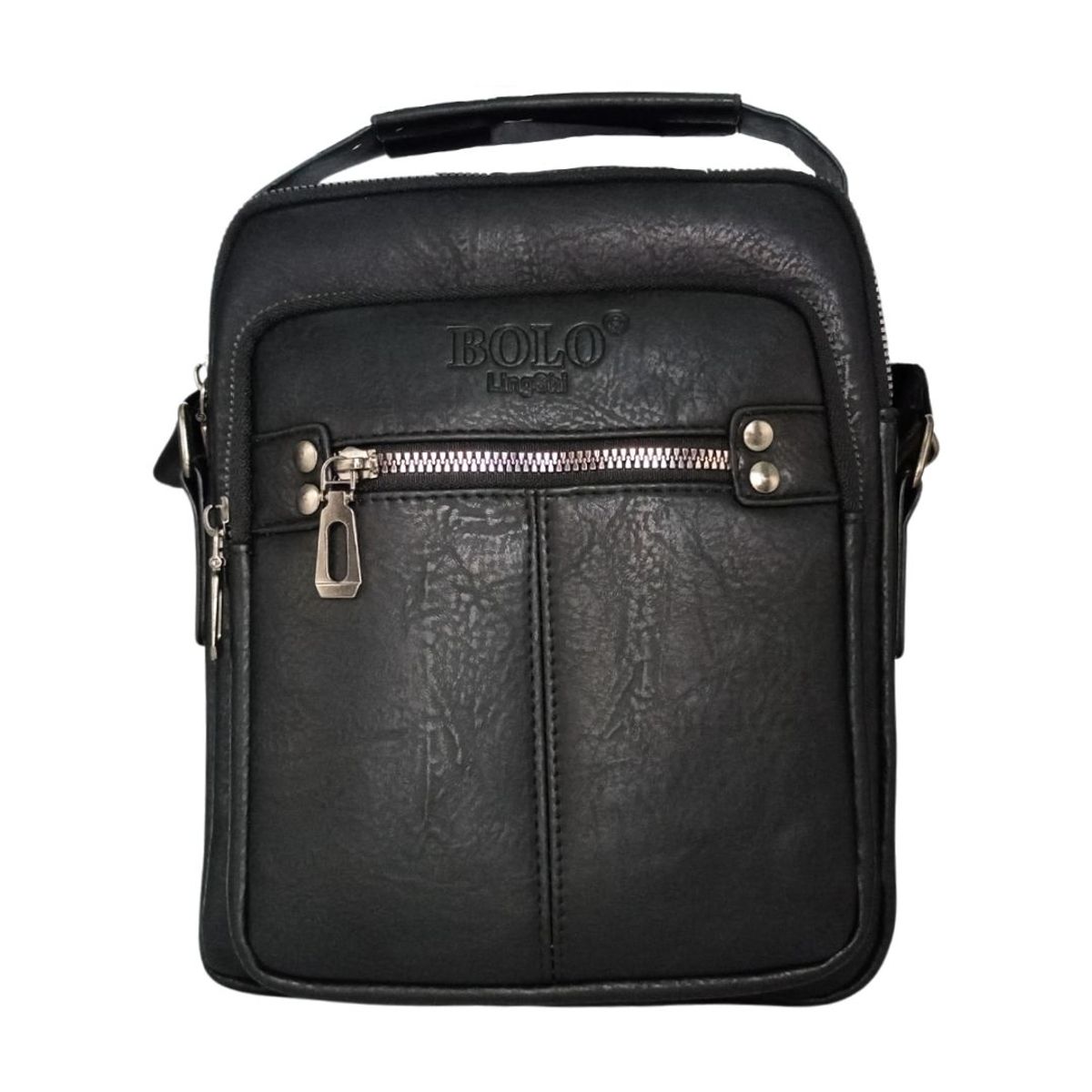 GENERICO - Morral Hombre en Cuero PU Bandolera