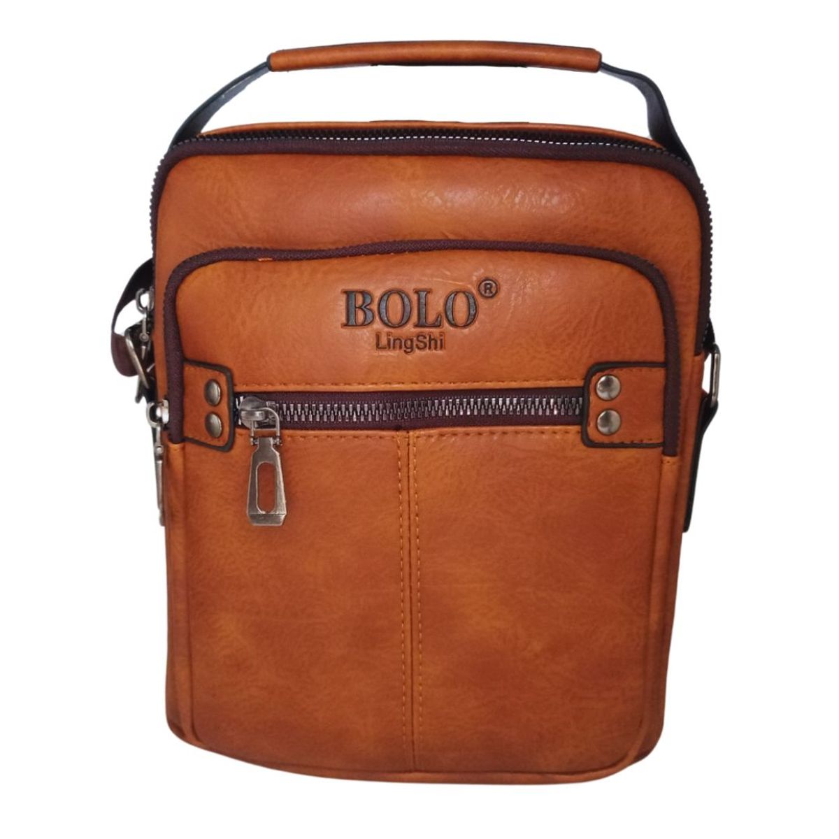 GENERICO - Morral Hombre en Cuero PU Bandolera