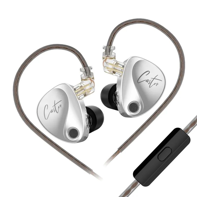 KZ - Audífonos In-Ear KZ Castor con graves dinámicos-Sin MIC Auriculares