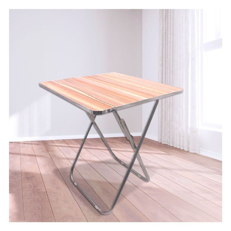 GENERICO - Mesa Mesita Plegable Multiuso Dormitorio Sala Playa 60cm Marrón