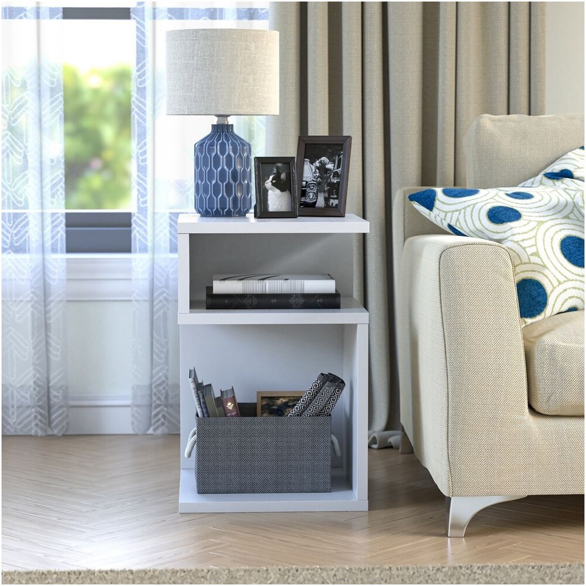 VENTITAS HOME - Mesa Auxiliar Camille Color Blanco