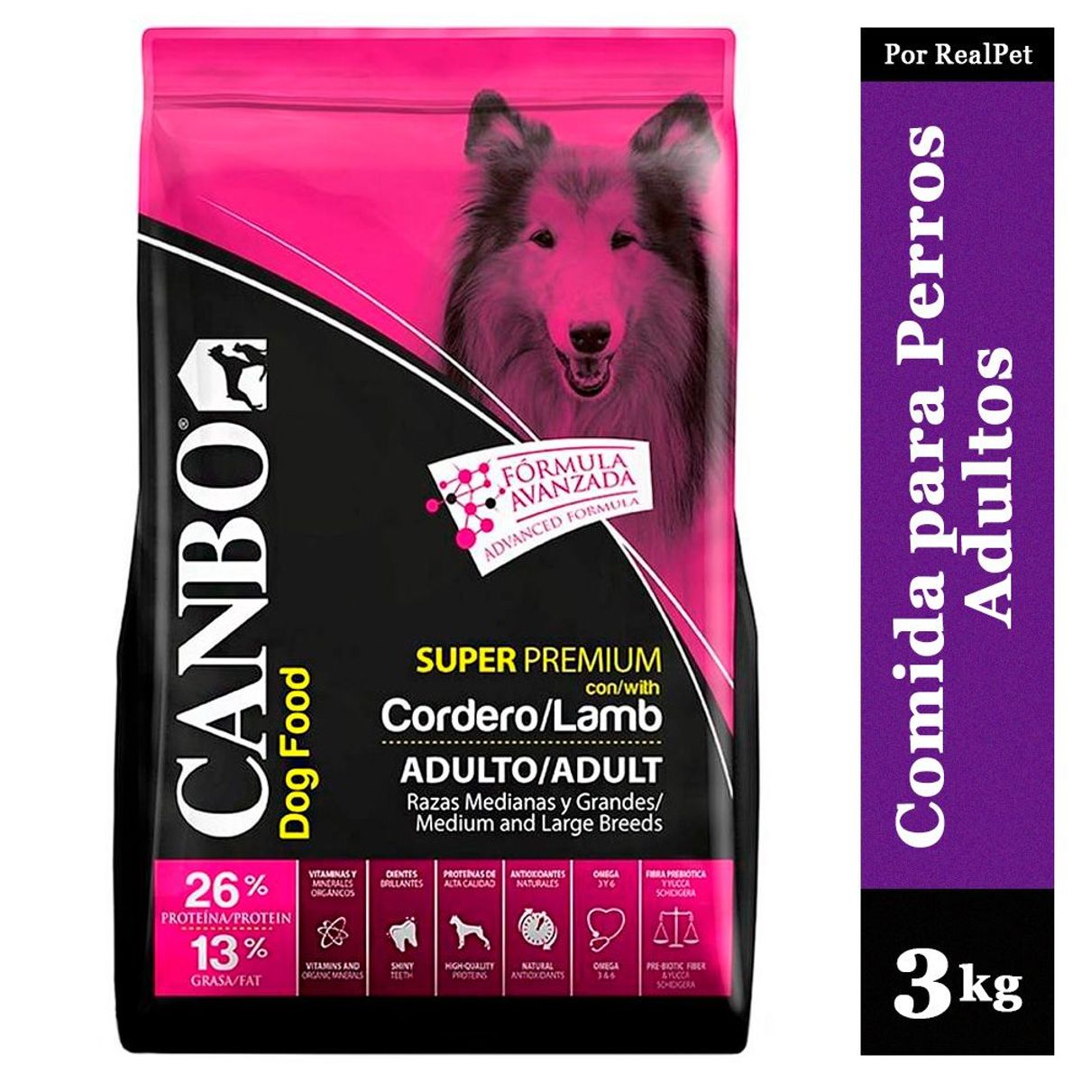 CANBO - Comida para Perro Mediano y Grande Canbo Cordero 3 kg