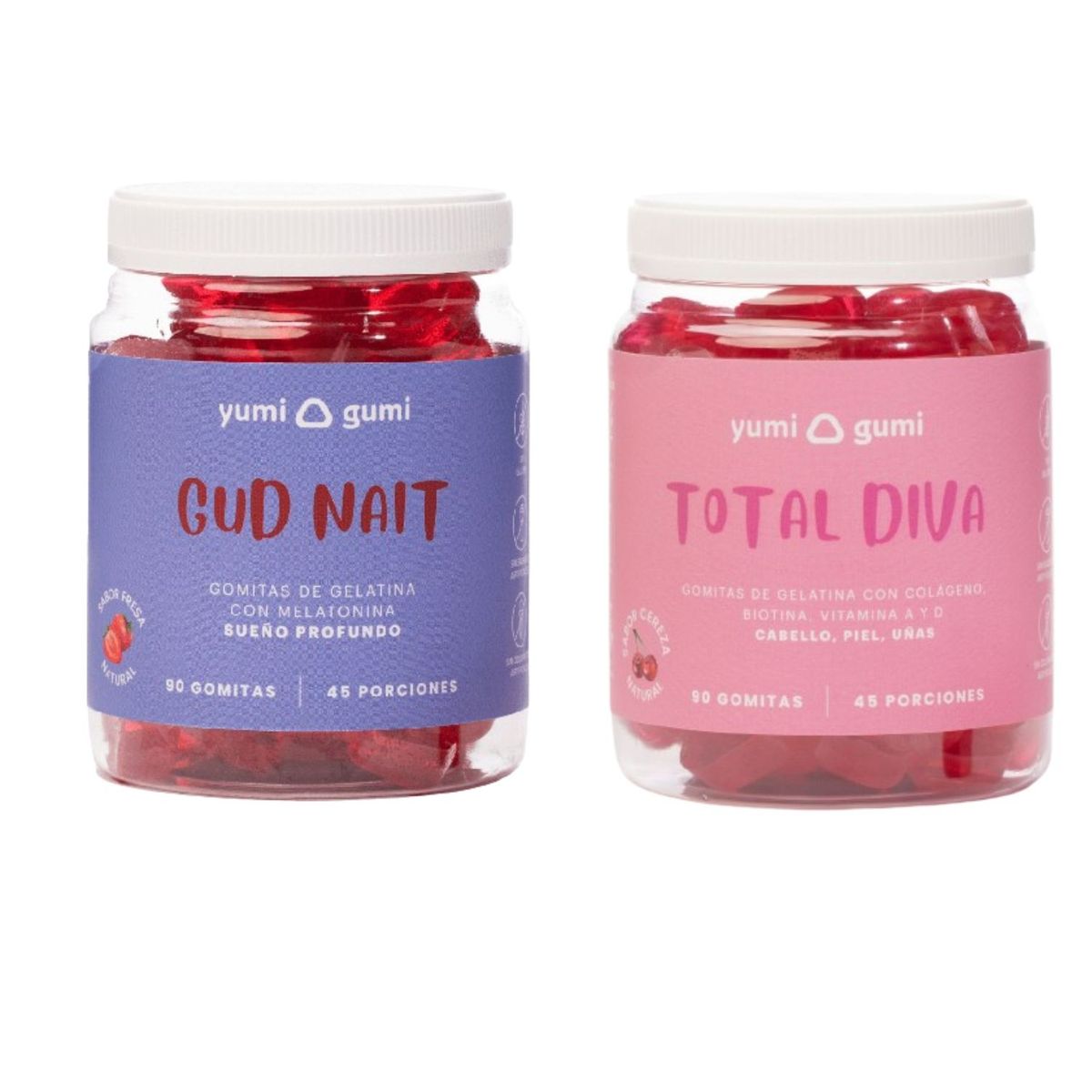 YUMI GUMI - Pack Gud Nait + Total Diva Gomitas Yumi Gumi 90 Und