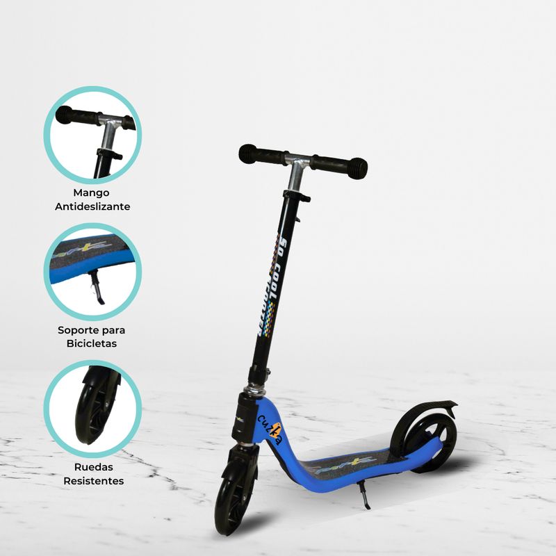 CUZKA - Scooter Lineal para Niños «PIAGIO» Ligth Blue