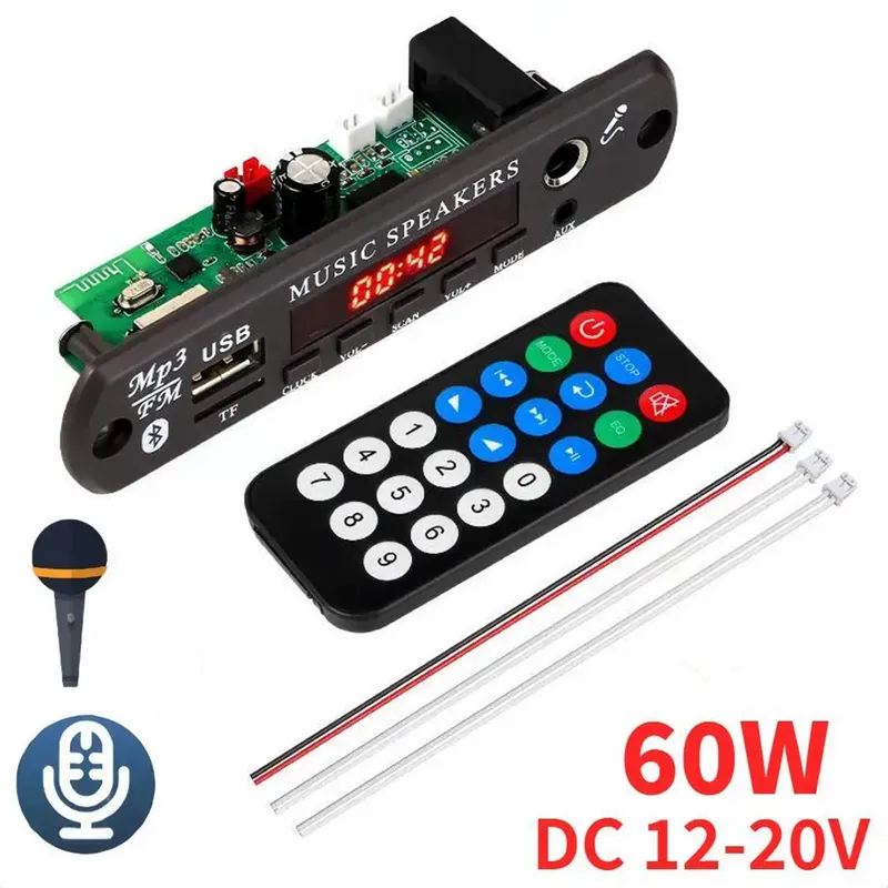 GENERICO - Panel Audio Digital Bluetooth 5.3 4 en 1 Radio Fm Tf Usb Mp3 60W