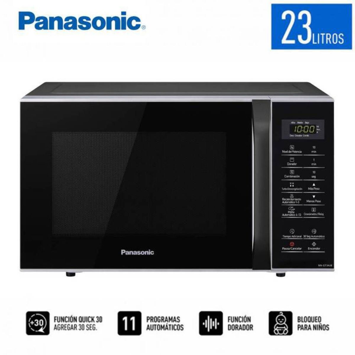 PANASONIC - Microondas GT34JBRPK 23 lt Negro PANASONIC