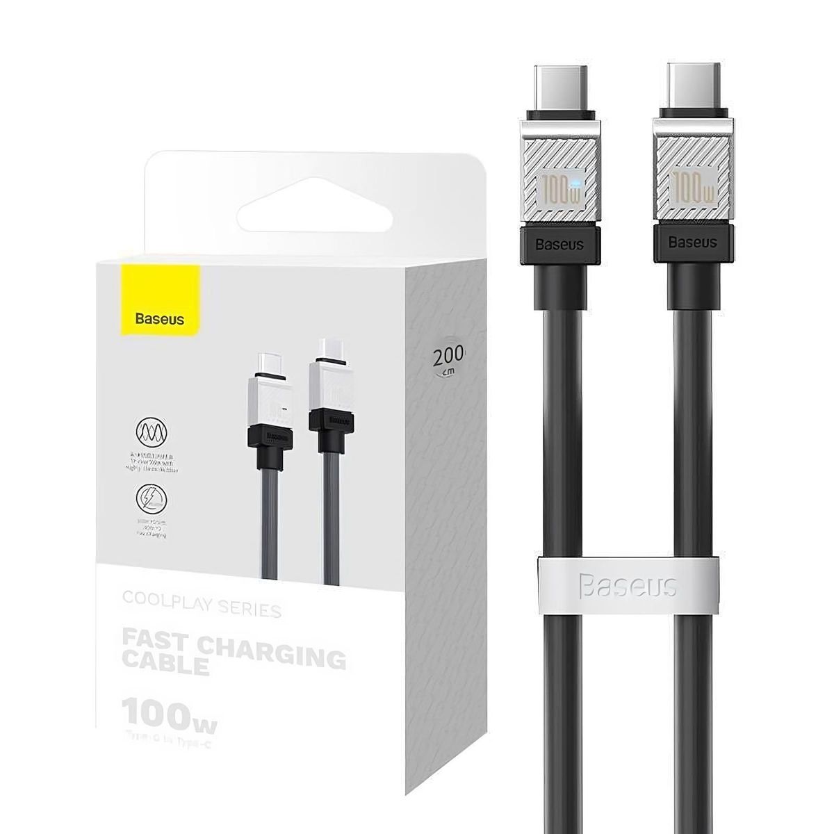 BASEUS - Cable Baseus 100w USB C a C  Carga Rapida