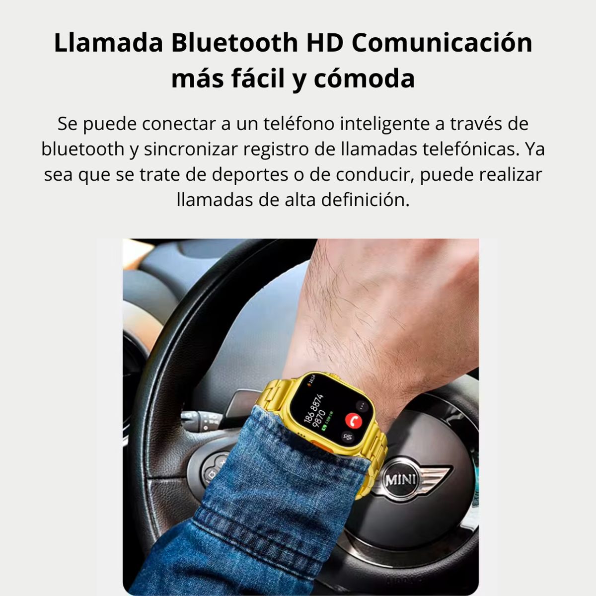 GENERICO - SmartWatch G9 Max Ultra Gold Android 5.0 IP67 Pantalla Grande 2.1"