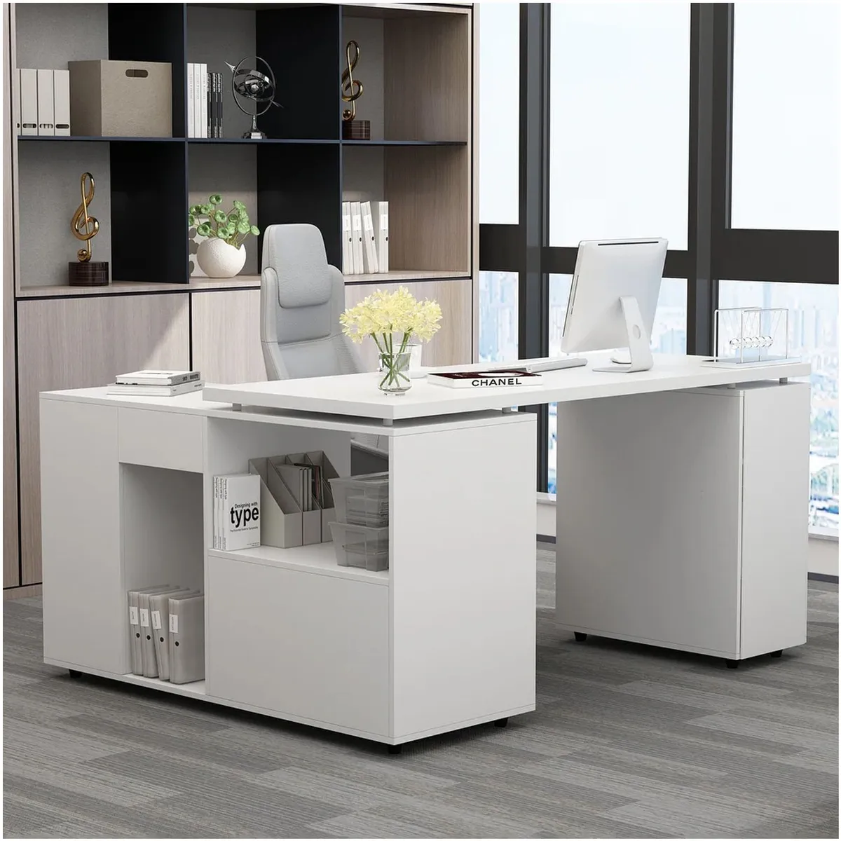 VENTITAS HOME - Escritorio Moderno Premium Cassandra Color Blanco