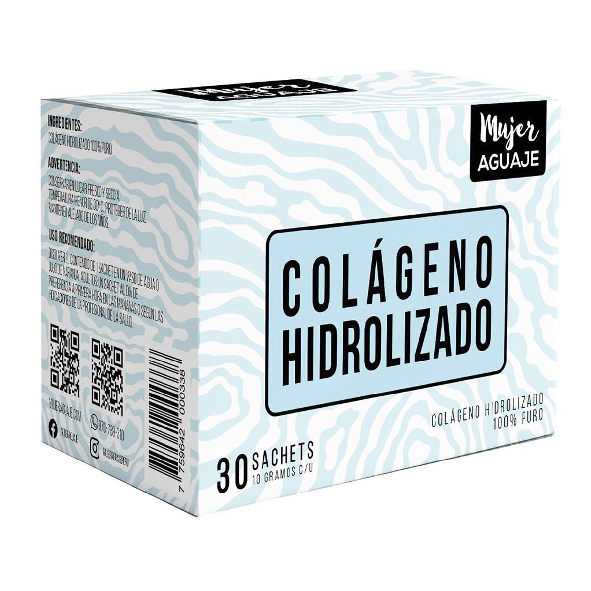 MUJER AGUAJE - Colageno Hidrolizado Caja 30 sachets de 10 gramos c/u Mujer Aguaje