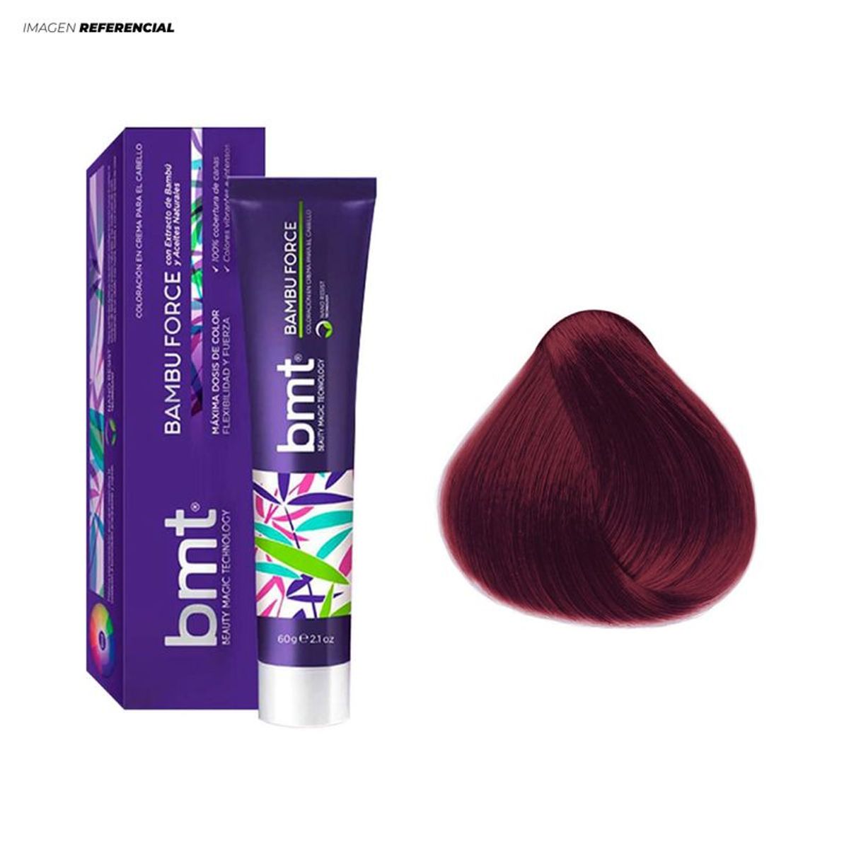 GENERICO - BMT Bambú Forcé Tinte 762 Rubio Medio Rojo Purpura