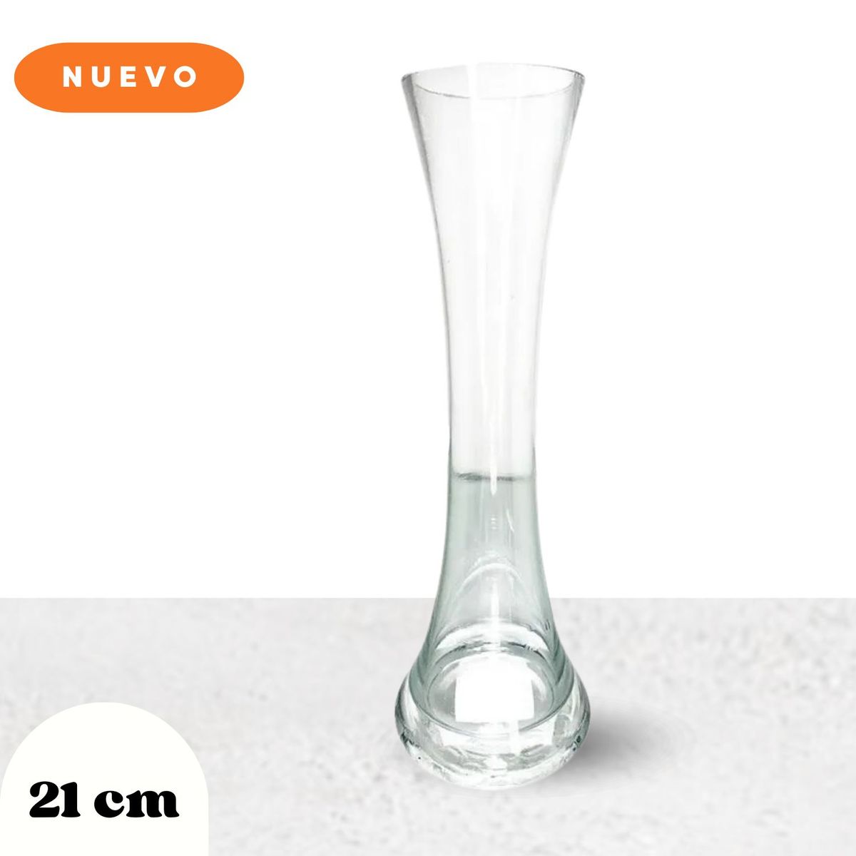 ICHIMATSU - Florero Cónico de vidrio Uniflor 21Cm