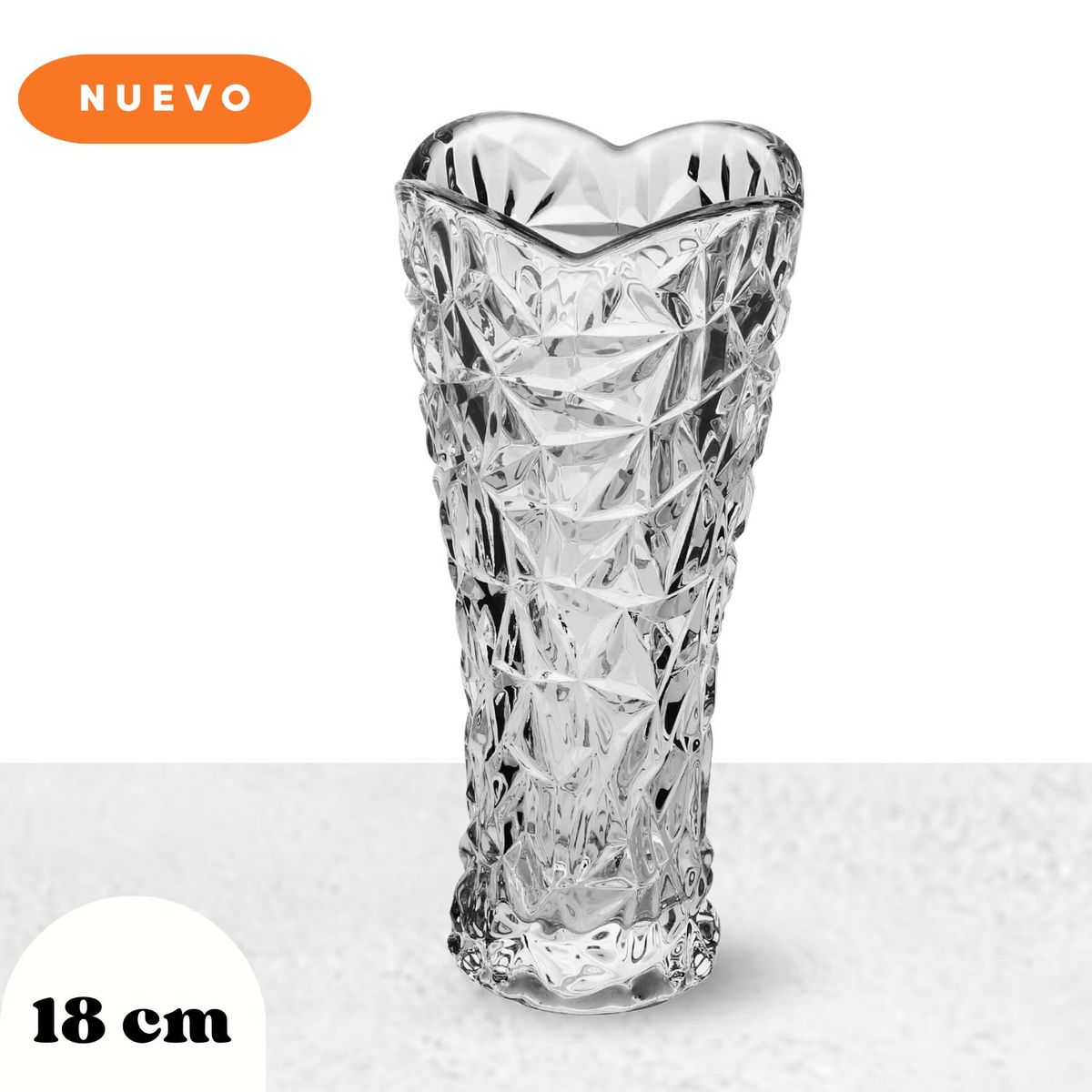 ICHIMATSU - Florero de vidrio Labrado 18 Cm