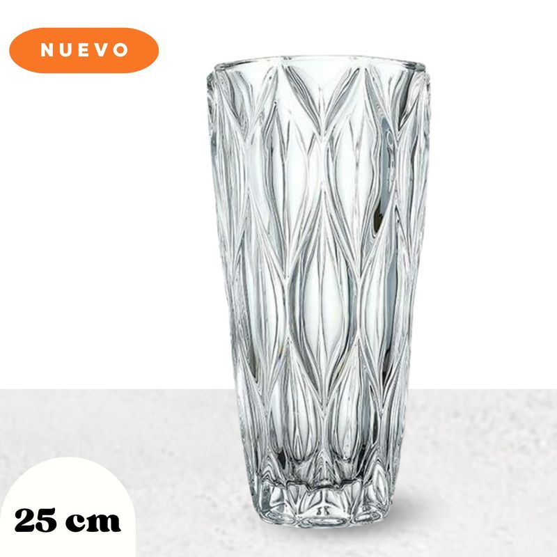 ICHIMATSU - Florero de vidrio Labrado Viena 25 Cm