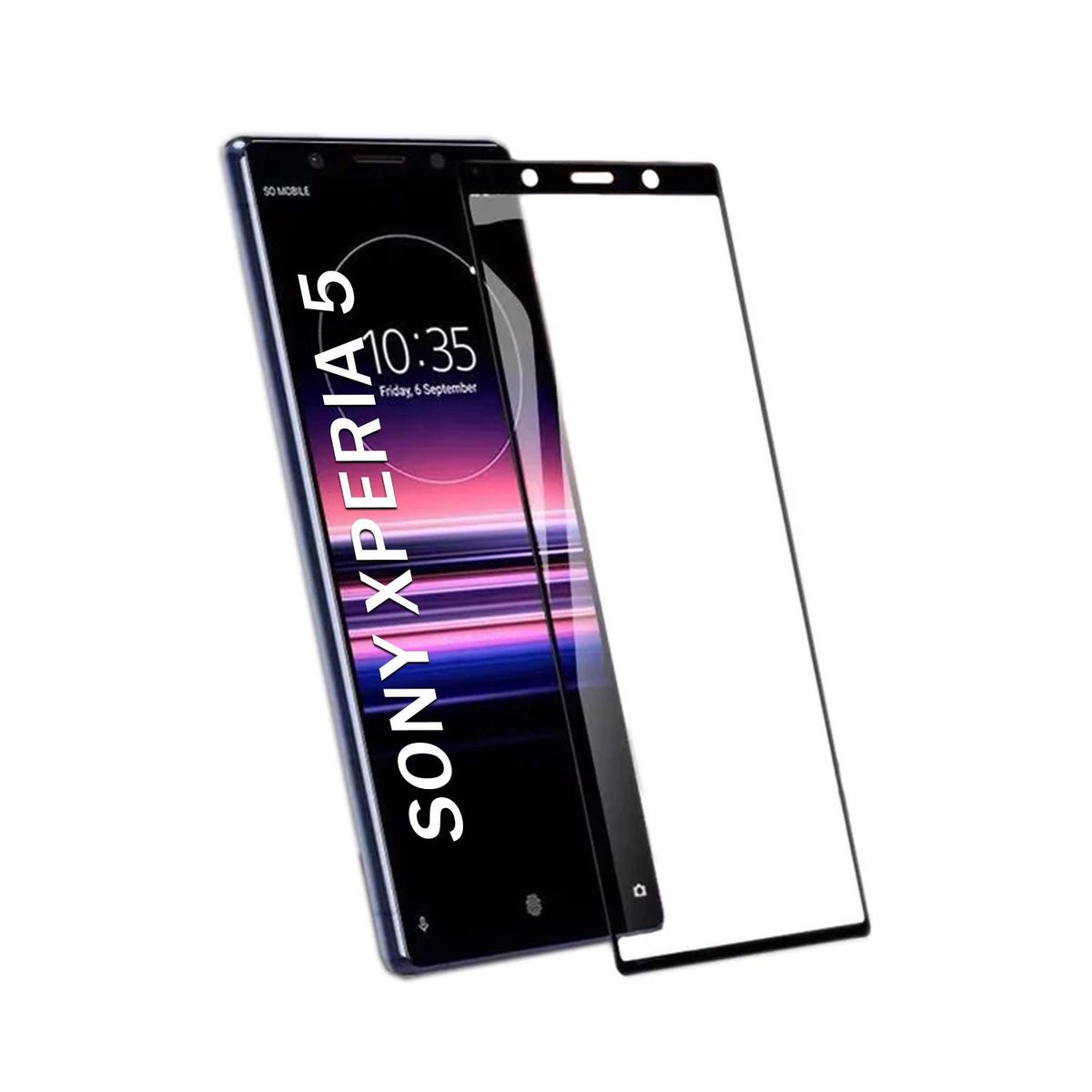 GENERICO - Mica Vidrio Templado Pantalla 3D SONY XPERIA 5 TRANSP - NEGRO