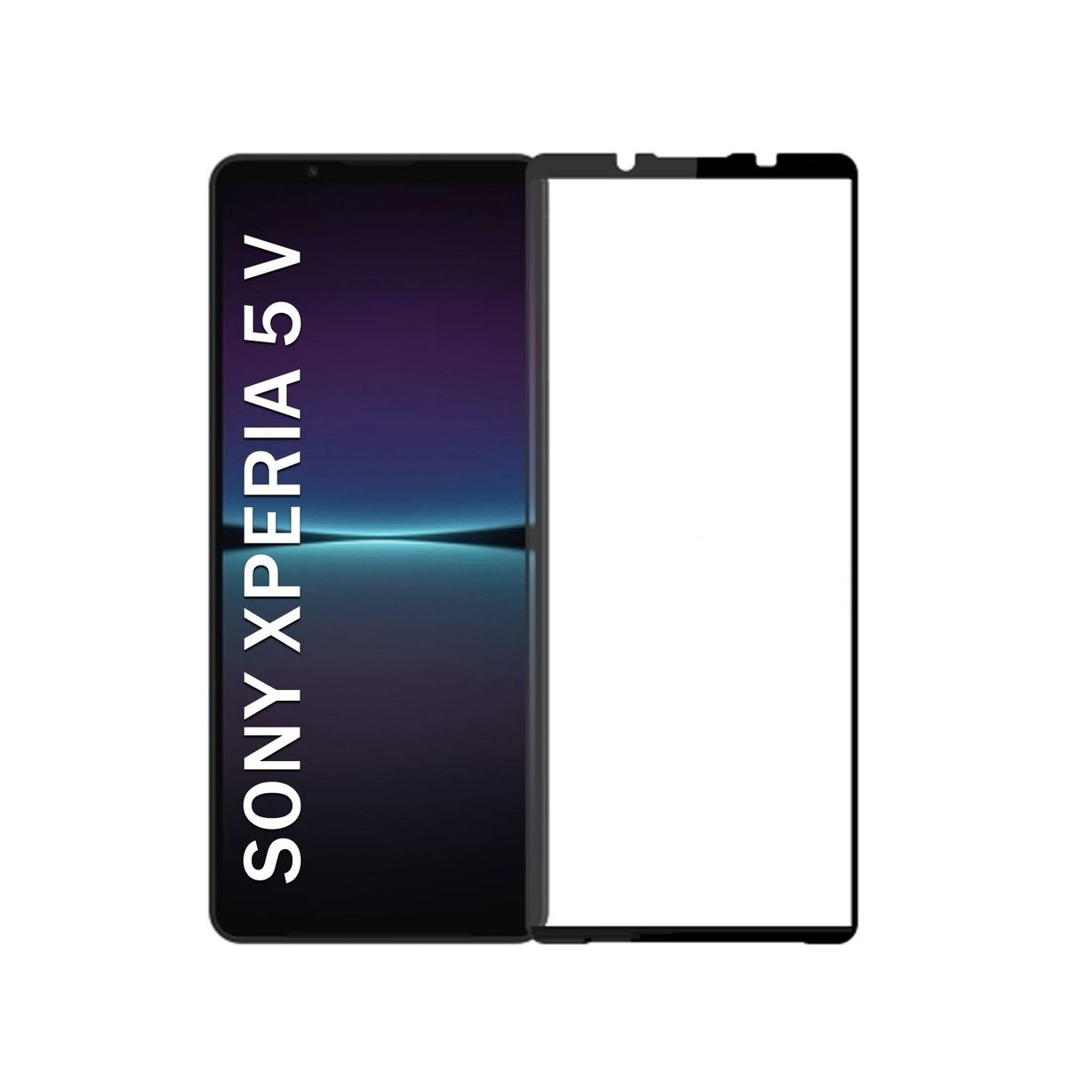 GENERICO - Mica Vidrio Templado Pantalla 3D SONY XPERIA 5 V TRANSP - NEGRO