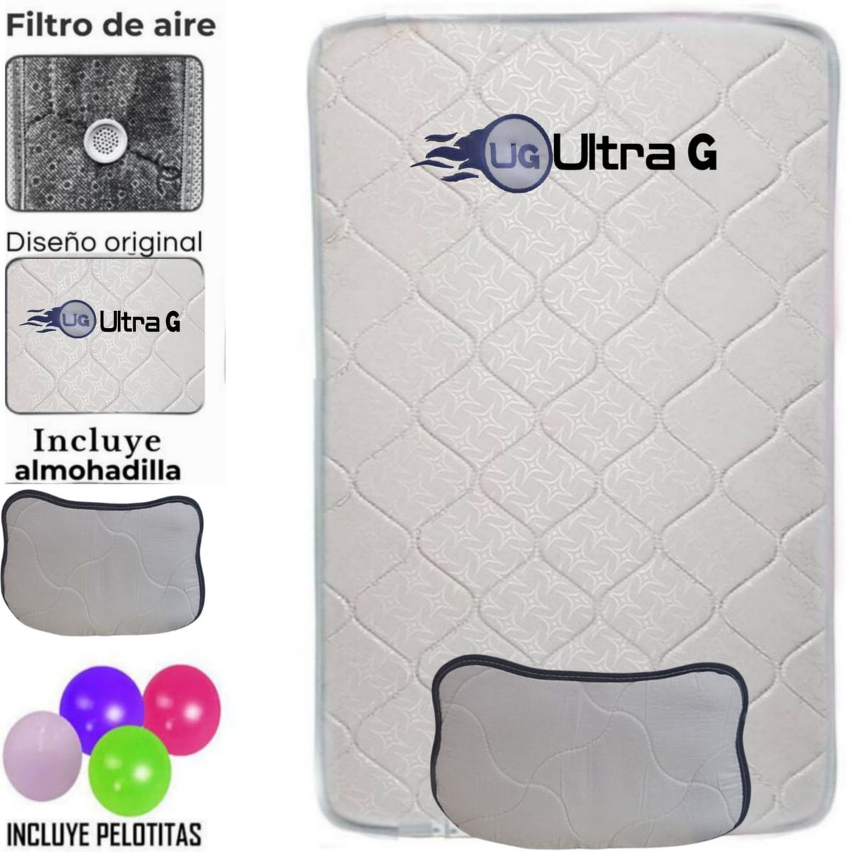 GENERICO - Colchón de Bebe para Cunas Pack and Play ULTRAG 10 x 67 x 110 cm.