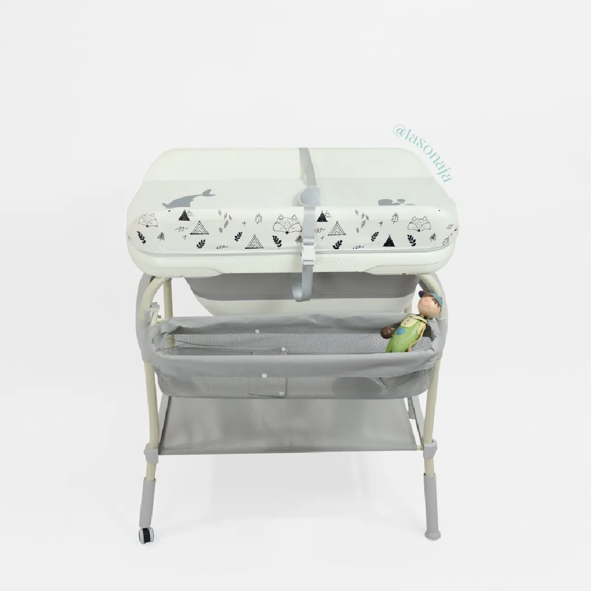 LA SONAJA - BAÑERA ALTA BEBÉ CON CAMBIADOR