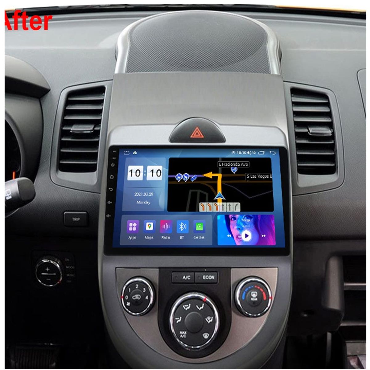 GENERICO - Autoradio Kia Soul 2013 +Cámara Full HD