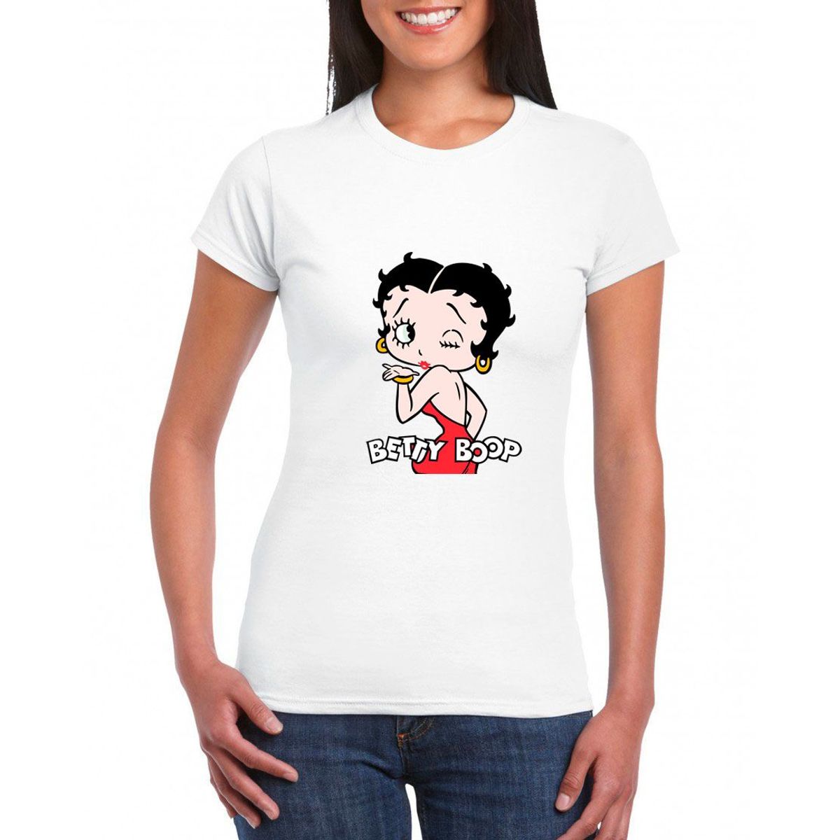 GENERICO - Polo mujer Betty Boop - Blanco