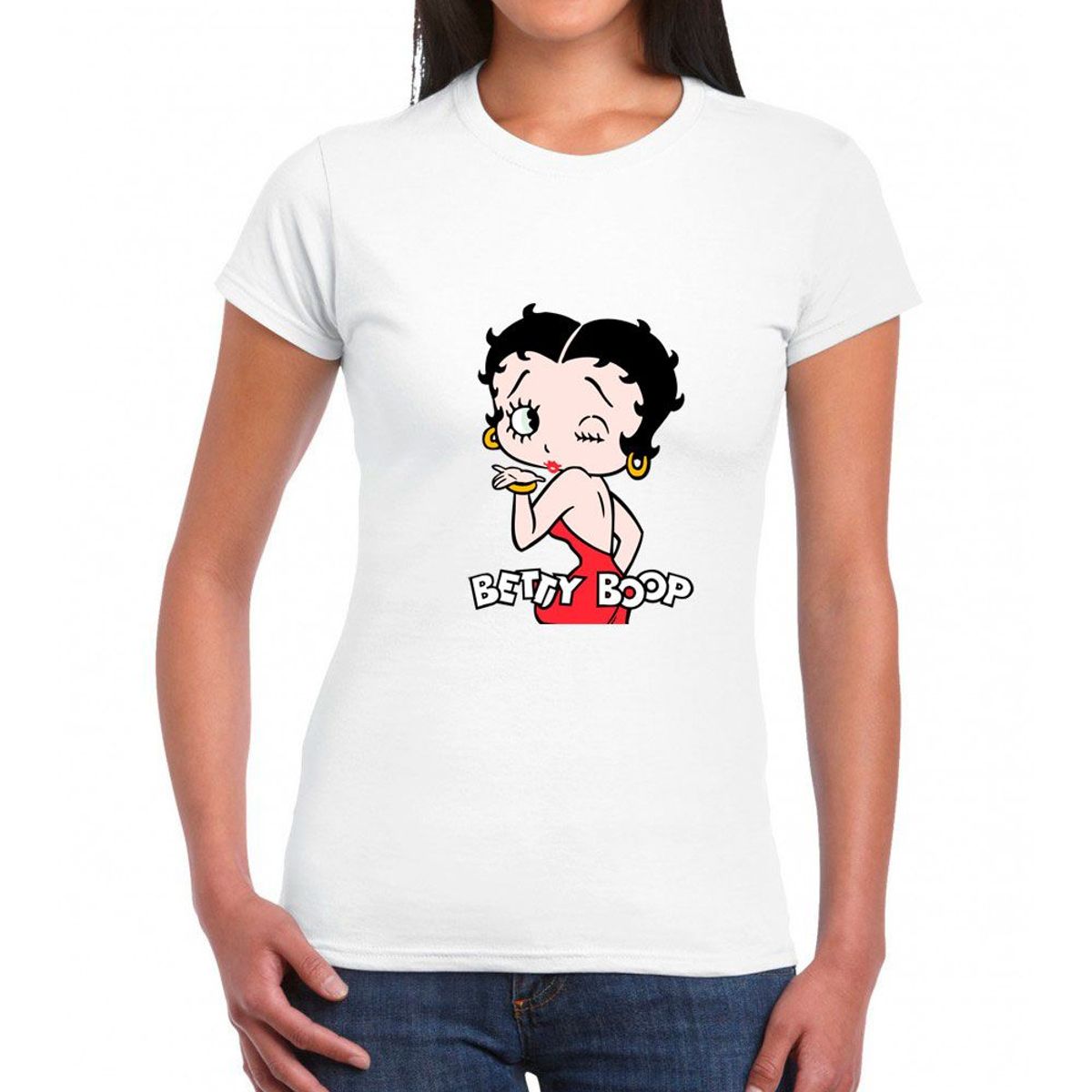 GENERICO - Polo mujer Betty Boop - Blanco
