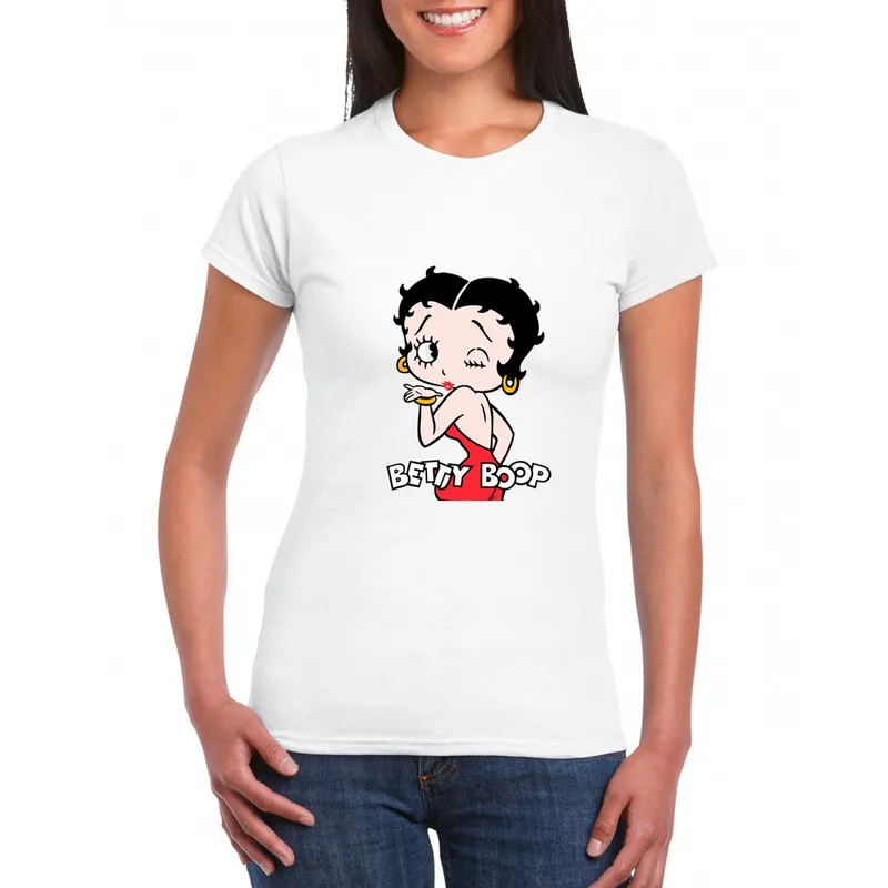 GENERICO - Polo mujer Betty Boop - Blanco