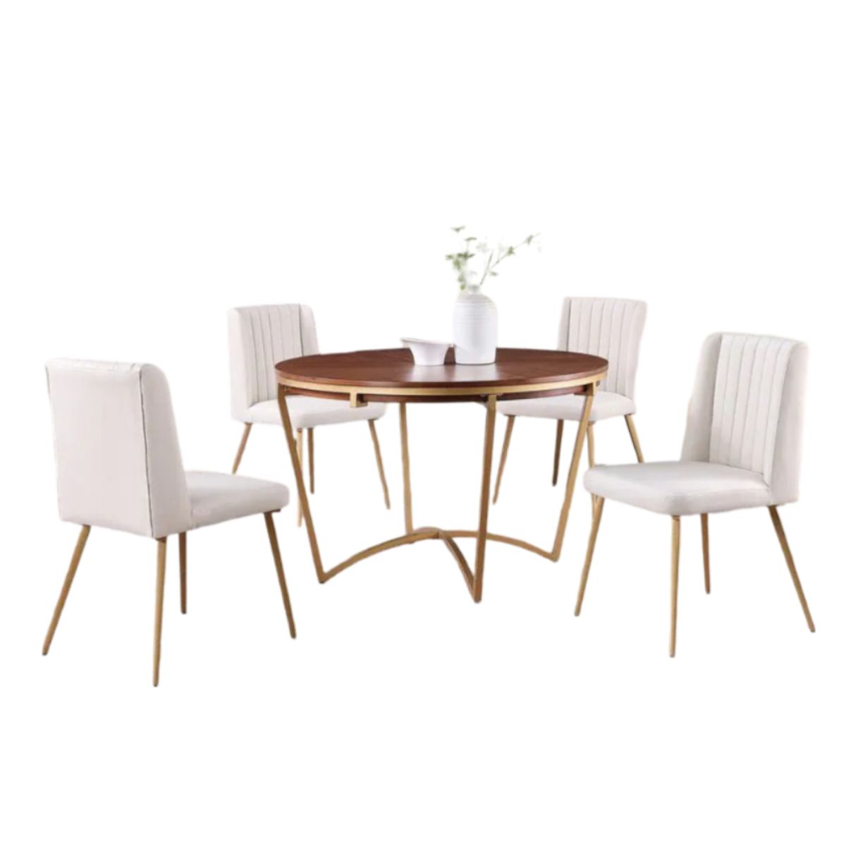 CENTRAL DECCO - COMEDOR 4 SILLAS CHICAGO BLANCO