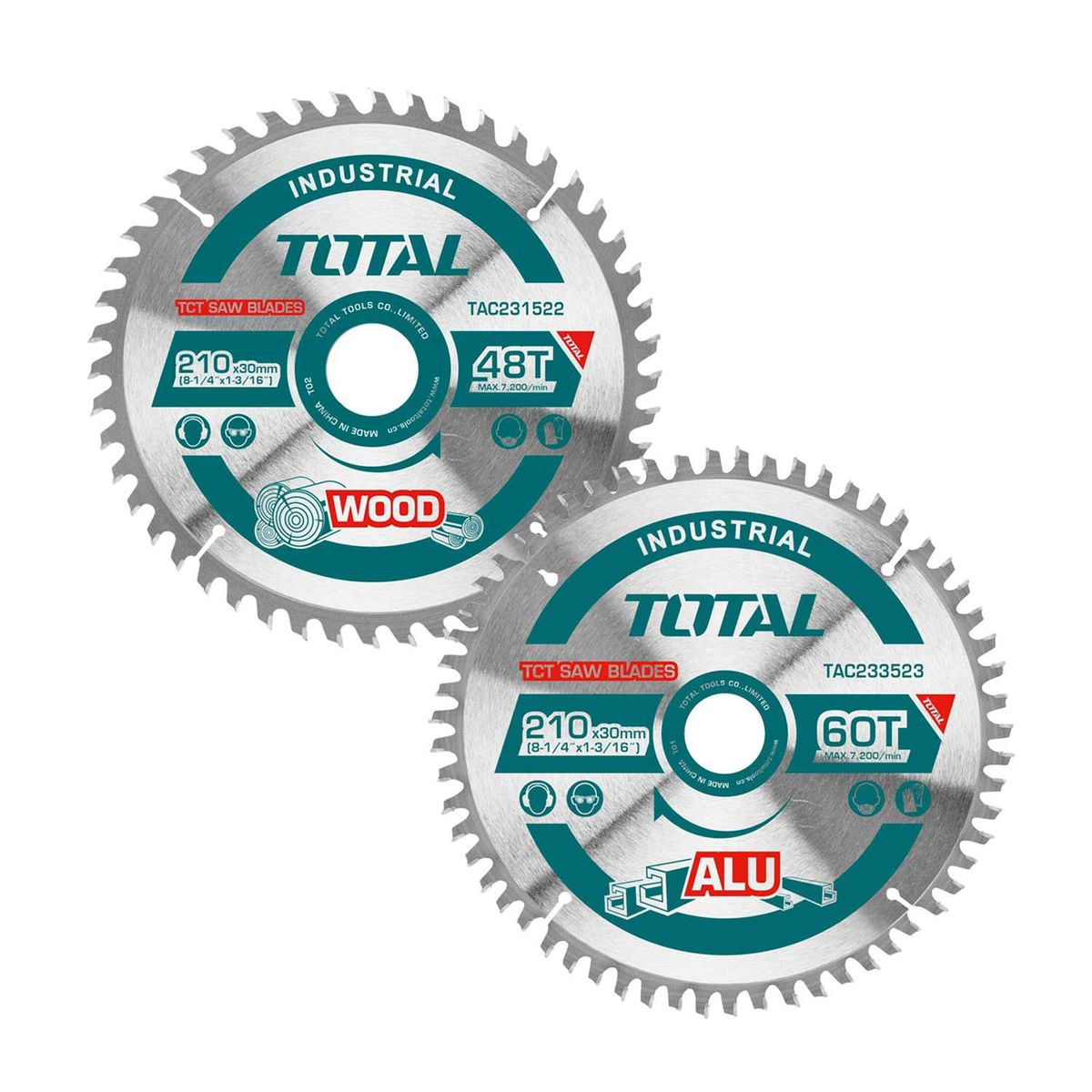 TOTAL TOOLS - DISCO CORTE 48T MADERA DISCO CORTE 60T ALUMINIO INGLETADORA