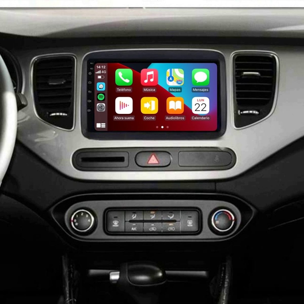 GENERICO - Autoradio Kia Carens 2014-2019 +Cámara Full HD