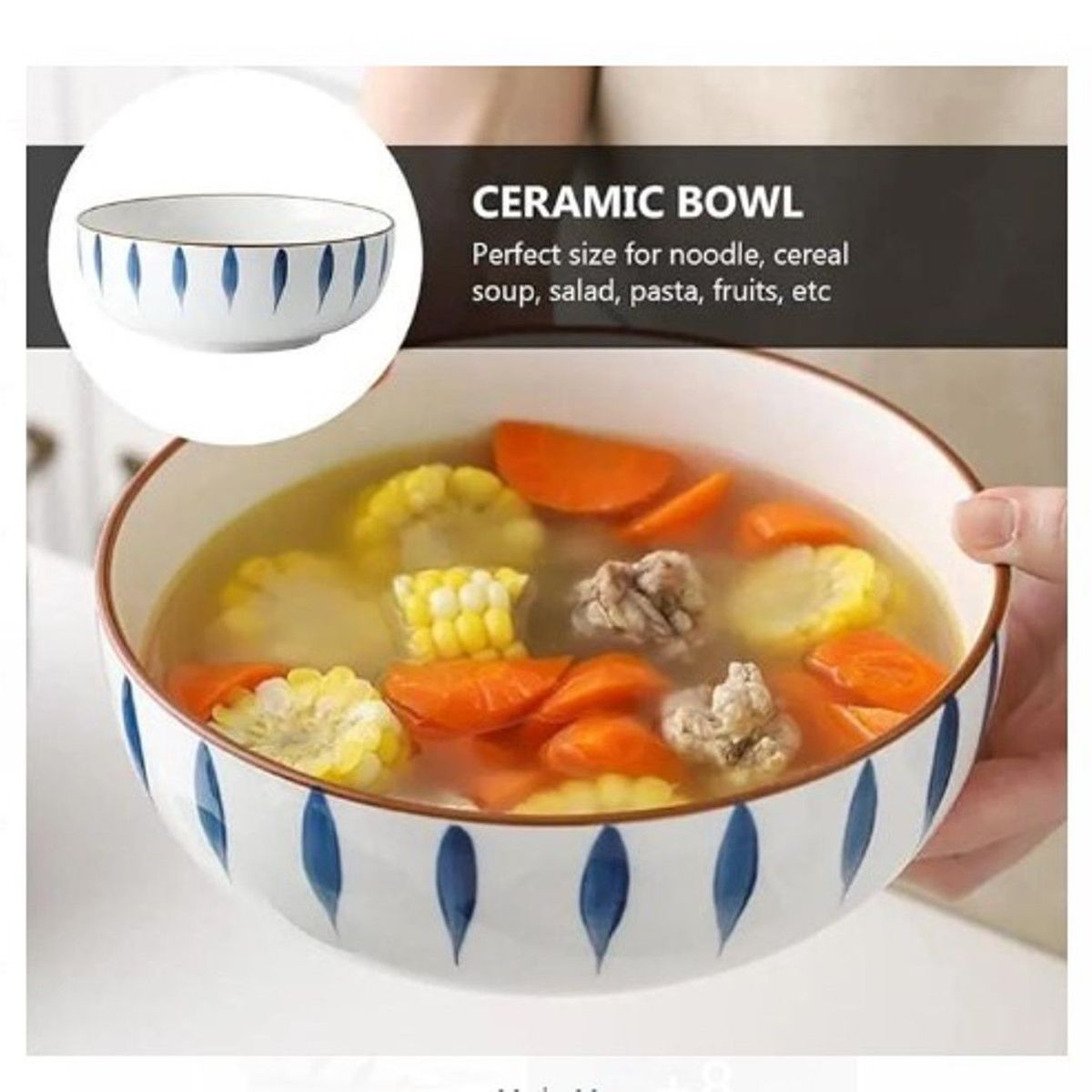 GENERICO - Bandeja De Ceramica Redonda Multicolor