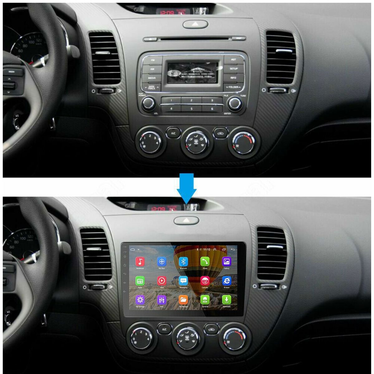 GENERICO - Autoradio Kia Cerato 2013-2018 +Cámara Full HD