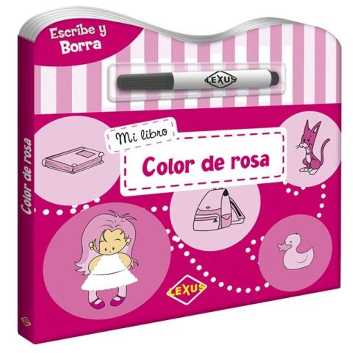 GENERICO - Mi Libro Color  de Rosa Escribe y Borra