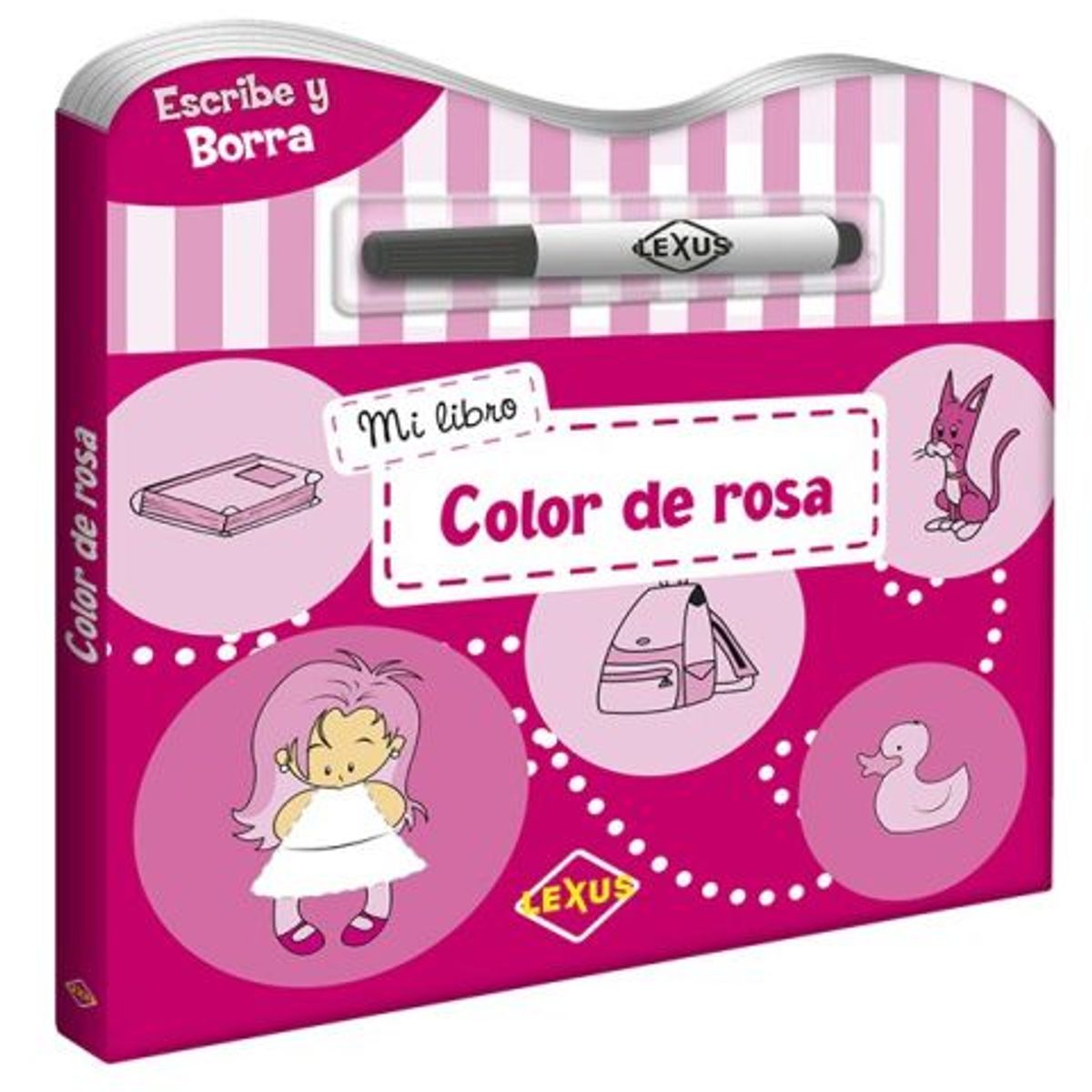 GENERICO - Mi Libro Color  de Rosa Escribe y Borra
