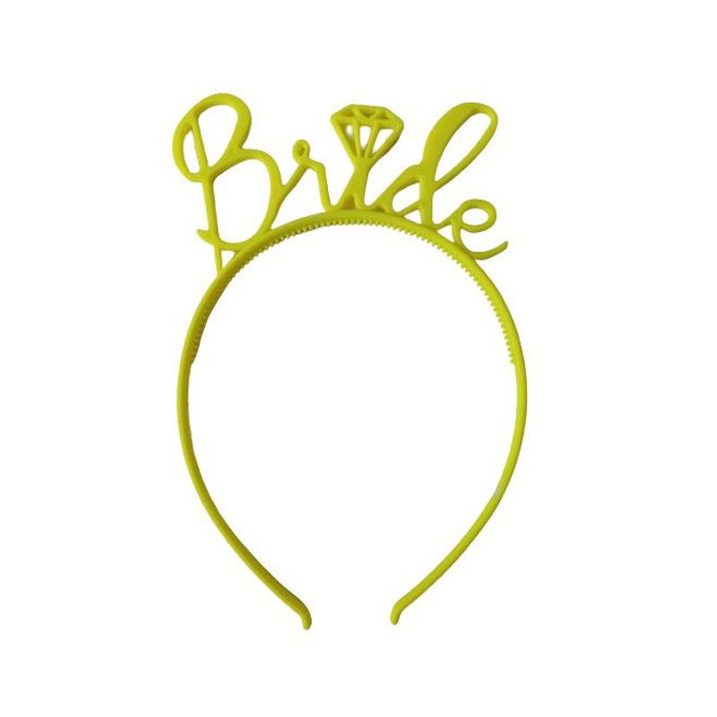 GENERICO - Vincha amarilla despedida de soltera Bride novia