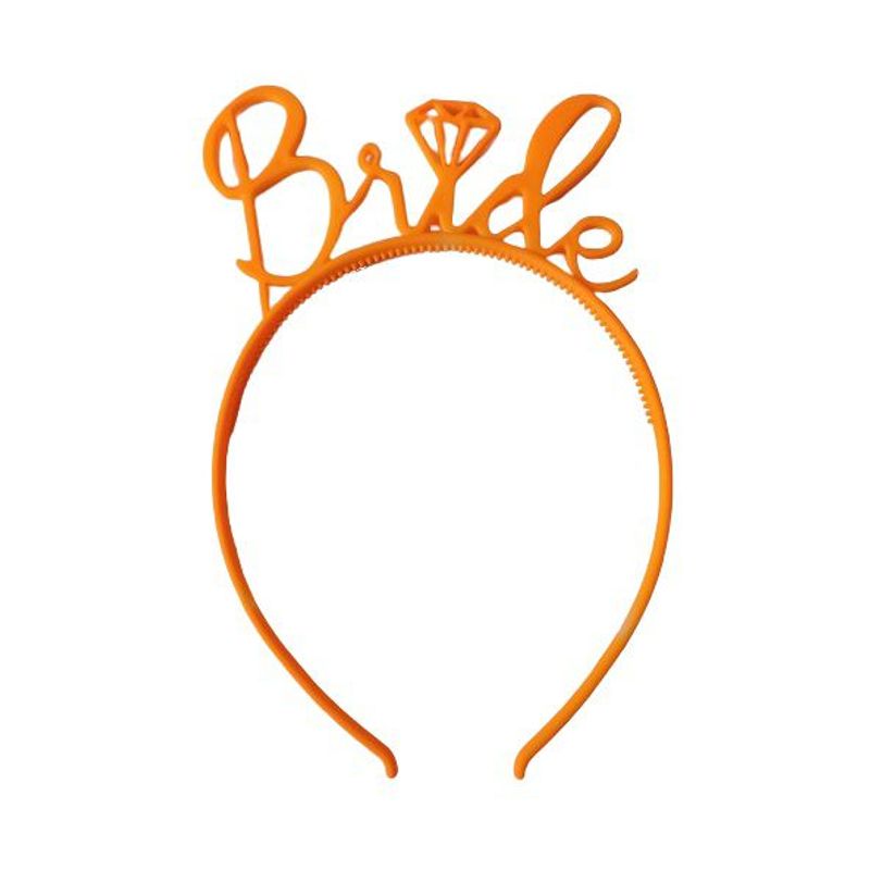 GENERICO - Vincha naranja despedida de soltera Bride novia