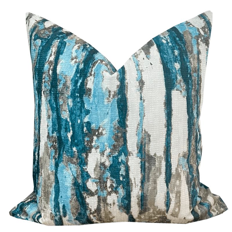 GENERICO - Funda De Cojin Marble Aqua 45 x 45cm