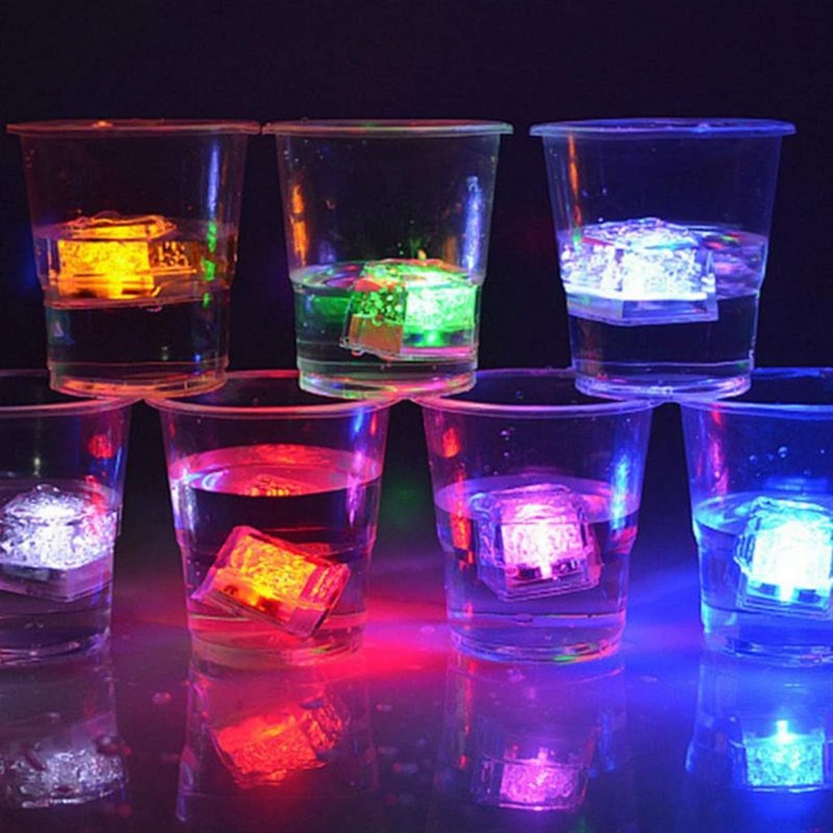 GENERICO - 12 cubos de hielo led reutilizables