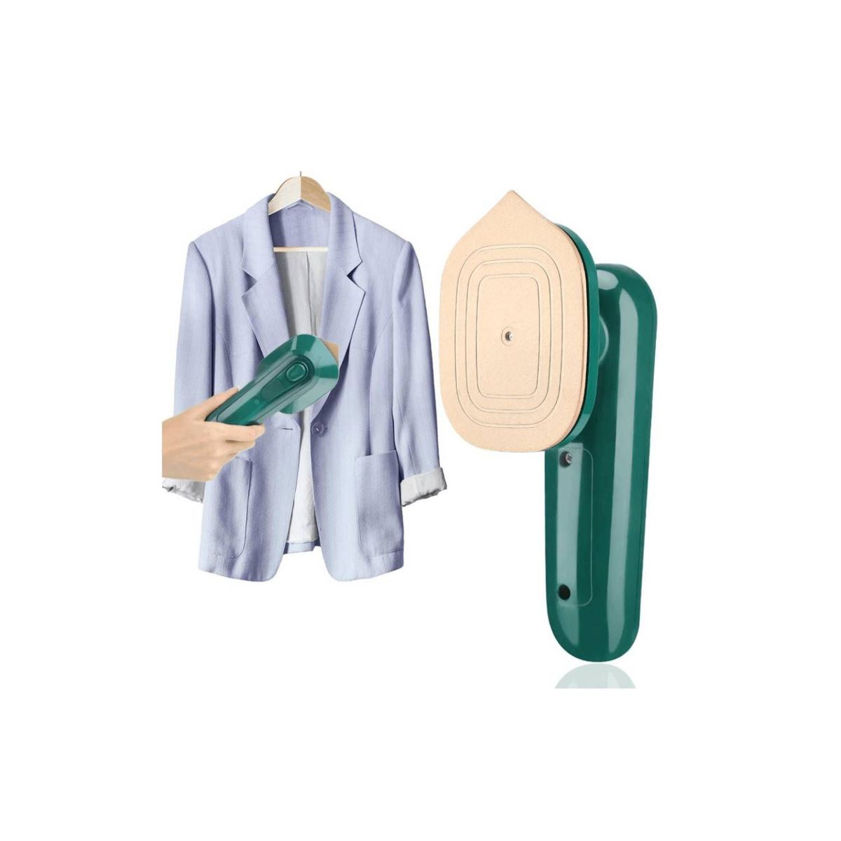 GENERICO - Mini Plancha a Vapor Vertical Verde