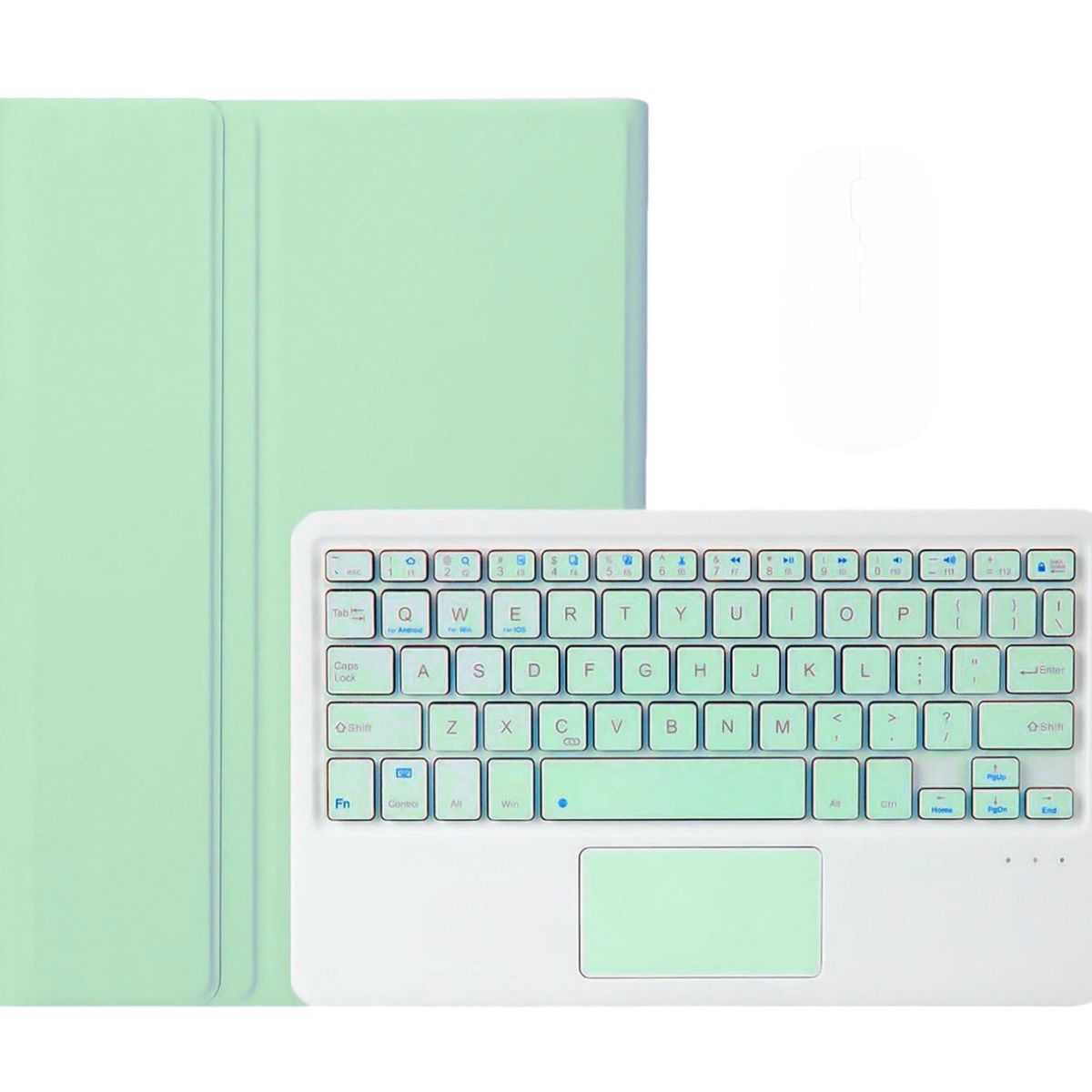 FUNDAANTIGOLPES - Funda con Teclado para Tablet Samsung Tab A9 PLUS 11 Verde Agua